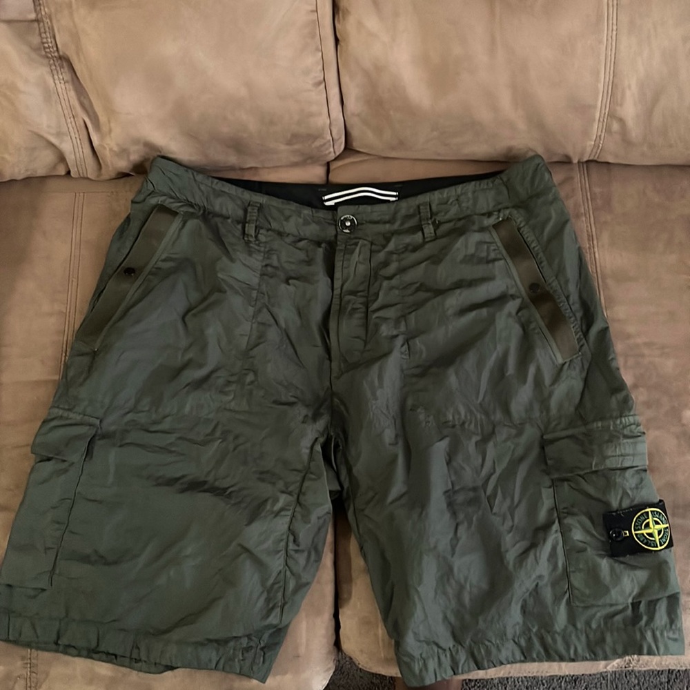 Stone Island Shorts Size 36 Army Green Ripstop RARE